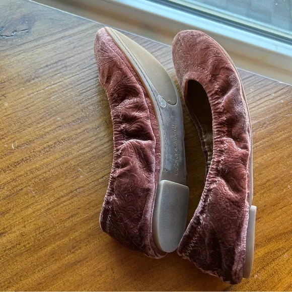 LUCKY BRAND Emmie Women's Pink Mauve Velvet Ballet Flats Size 8 - Picture 6 of 7